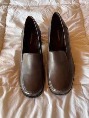 Croft & Barrow Brown Leather Slip-On Loafers New Without Box